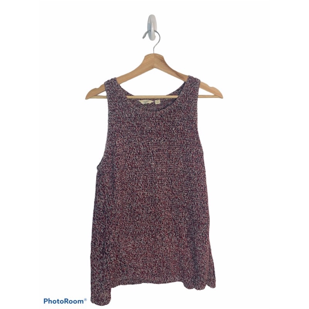 Lucky Brand Knit Red, White & Blue Tank Top